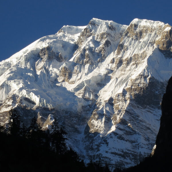 Annapurna II seen from Chame on the Annapurna Circuit trek